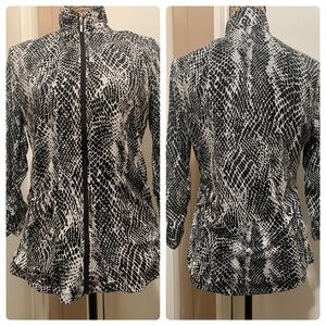 Chico's Women's Jacket Top Size M Animal Print